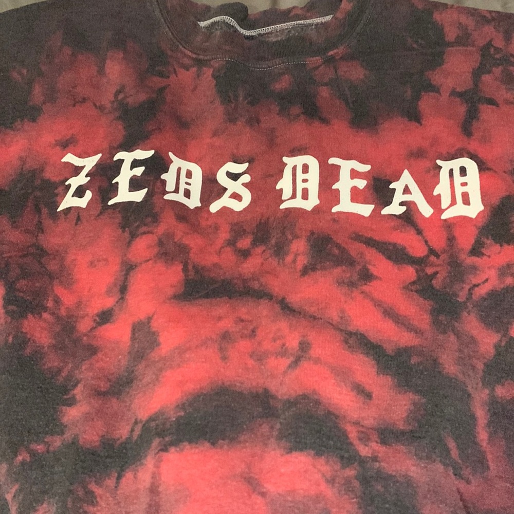 Zeds dead red tie dye crew neck